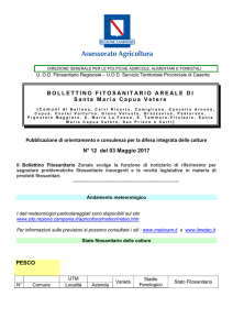 BOLLETTINO FITOSANITARIO AREALE DI Santa Maria Capua