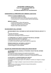 immunologia - Macroarea di Scienze