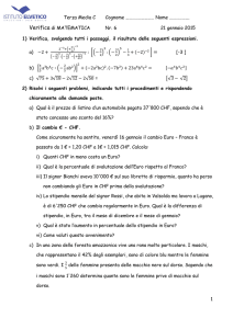 Verifica 6 del 21 gennaio 2015