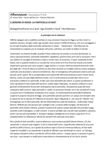 Athenaeum Associazione N.A.E. IL BOSONE DI HIGGS: LA