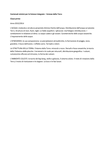 Contenuti minimi per le Scienze Integrate – Scienze della