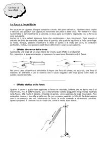Le forze e l`equilibrio