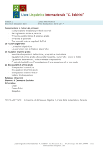 Programma di Matematica e Informatica