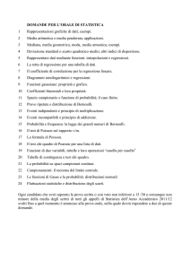 DOMANDE PER L`ORALE DI STATISTICA