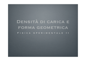 DENSITà DI CARICA E FORMA gEOMETRICA