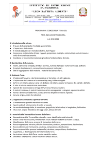 PROGRAMMA SCIENZE 1CL LUCCHETTI 2010