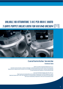valvole ad otturatore 3 vie per aria e vuoto 3 ways poppet valves