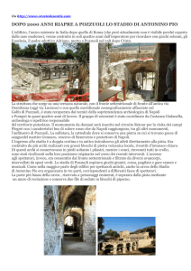 DOPO 2000 ANNI RIAPRE A POZZUOLI LO STADIO DI ANTONINO