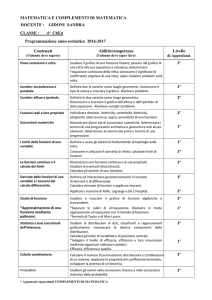 MATEMATICA E COMPLEMENTI DI MATEMATICA DOCENTE