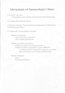 Allergologia ed Immunologia Clinica