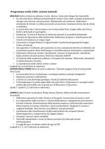 Programma svolto 2ASA scienze naturali