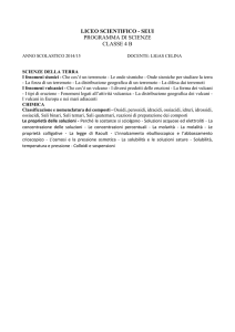 LICEO SCIENTIFICO - SEUI PROGRAMMA DI SCIENZE CLASSE 4 B