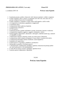 PROGRAMMA DI LATINO ( 3 ore sett