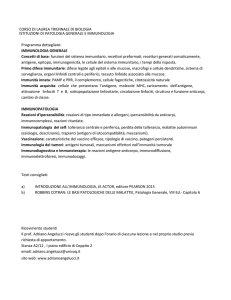 CORSO DI LAUREA TRIENNALE DI BIOLOGIA