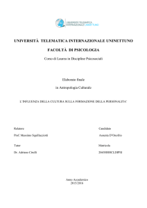 L`influenza della cultura sulla formazione della