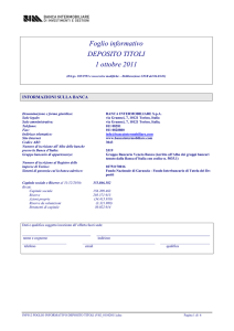 Deposito Titoli - Banca Intermobiliare