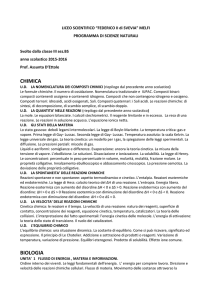 programma di scienze 2003 - Liceo Scientifico