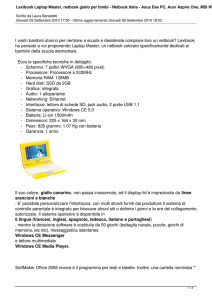 Lexibook Laptop Master, netbook giallo per bimbi