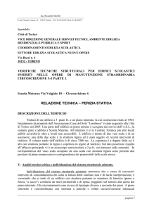 Relazione Tecnica Scuola Materna Torino: Perizia Statica