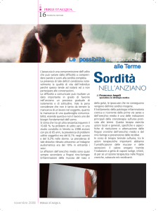 La sordità nell`anziano