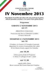 Programma BIBLIOTECA COMUNALE Proiezione del film LA