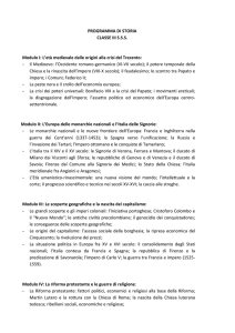 PROGRAMMA DI STORIA CLASSE III S.S.S. Modulo I: L`età