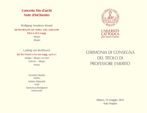CERIMONIA DI CONSEGNA DEL TITOLO DI PROFESSORE