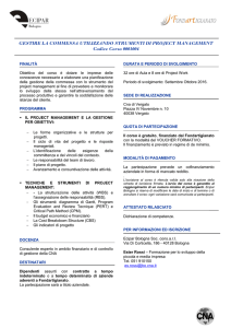 GESTIRE LA COMMESSA UTILIZZANDO