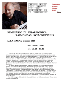 SEMINARIO DI FISARMONICA RAIMONDAS SVIACKEVIČIUS