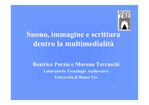 Suono, immagine e scrittura dentro la multimedialità