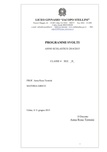 programmi svolti - Liceo classico "Jacopo Stellini"
