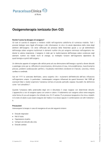 Ossigenoterapia ionizzata (Ion O2)
