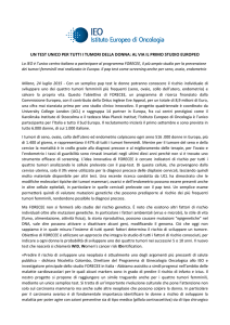 UN TEST UNICO PER TUTTI I TUMORI DELLA DONNA: AL VIA IL