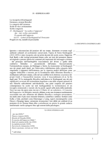 18 - KIERKEGAARD La riscoperta di Kierkegaard Esistenza e
