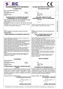 Dichiarazione CE di conformità Serie CFR-HEXA