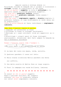 ANALISI LOGICA E PICCOLE STORIE [1]