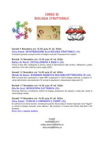 corso di biologia strutturale - Università degli studi di Trieste