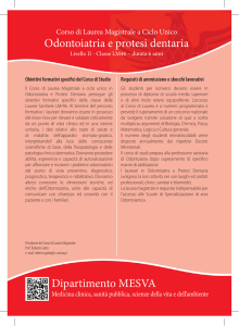 Odontoiatria e protesi dentaria Dipartimento MESVA