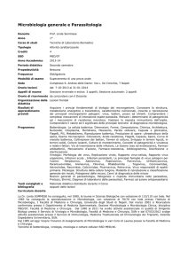 Microbiologia generale e Parassitologia