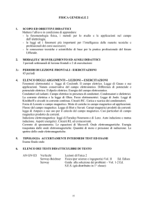 FISICA GENERALE 2 1. SCOPO ED OBIETTIVI DIDATTICI