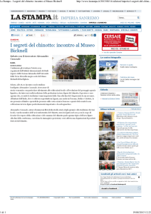 La Stampa - arciconfraternita del chinotto