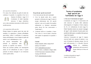 Tecnica di produzione degli specchi per l`astronomia nei raggi X