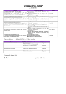 PROGRAMMA SVOLTA 3ª Linguistica di LINGUA E CULTURA