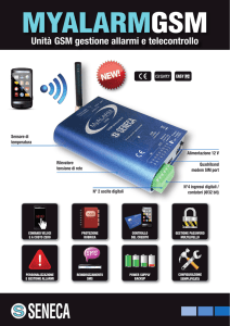 Unità GSM gestione allarmi e telecontrollo