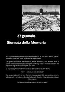 27 gennaio Giornata della memoria 27 gennaio Giornata della
