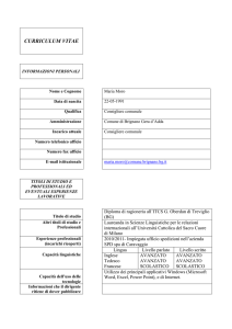 curriculum vitae - Comune di Brignano Gera d`adda