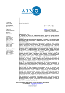 corrispondenza con aifa su farmaci anti-vegf per terapia