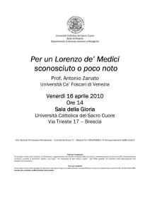 Per un Lorenzo de` Medici sconosciuto o poco noto