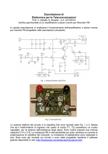 Verifica sperimentale dle funzionamento di un amplificatore a basso