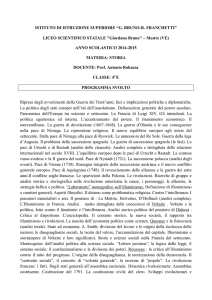ISTITUTO DI ISTRUZIONE SUPERIORE “G. BRUNO
